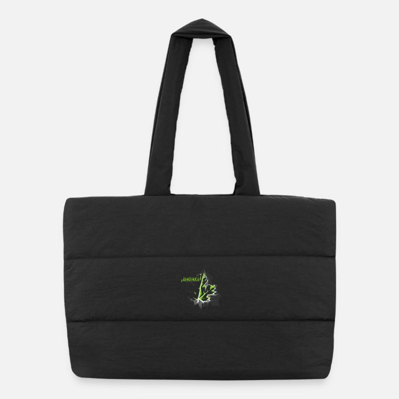 maple leaf nature tree symbol illustration nature Puffer Shopping Bag