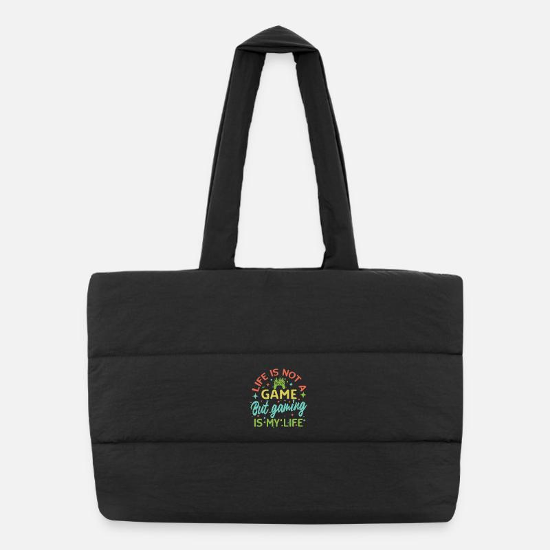 Le jeu vidéo est ma vie – Pas un jeu de vie Sac shopping matelassé