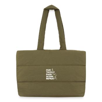 Rugby players schedule - Puffer Shopping Bag - safari green - Front