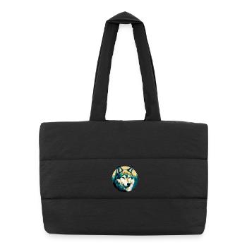 Loup - Sac shopping matelassé - noir - Devant