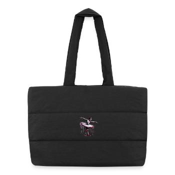 Ballet dancer with tutu - Puffer Shopping Bag - black - Front