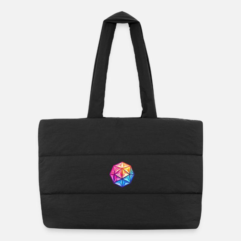 Geometric D20 D20 Cube – RPG fantastique Sac shopping matelassé