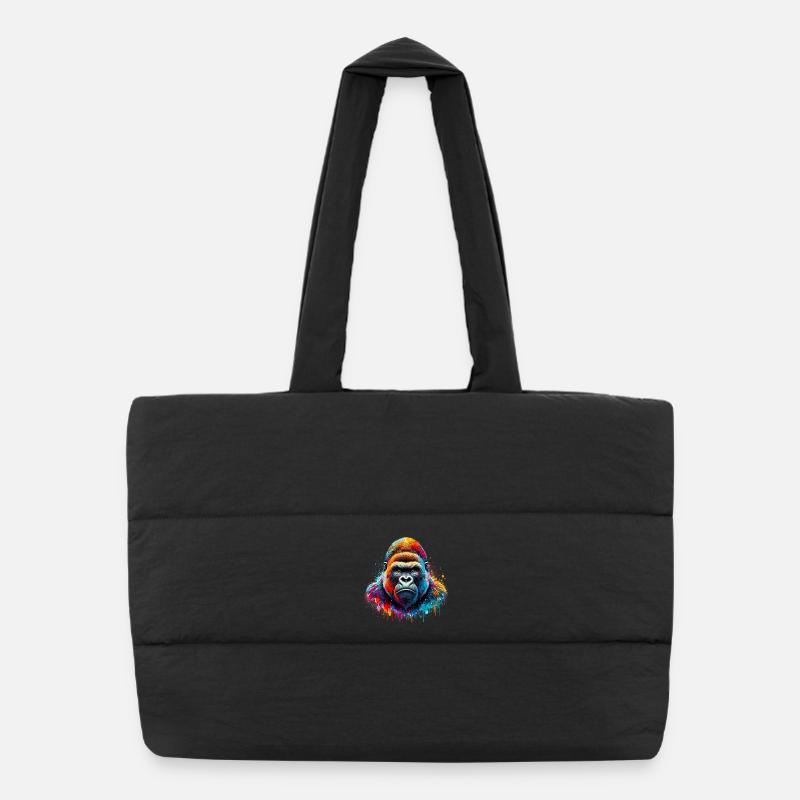 Gorille - Sac shopping matelassé - noir