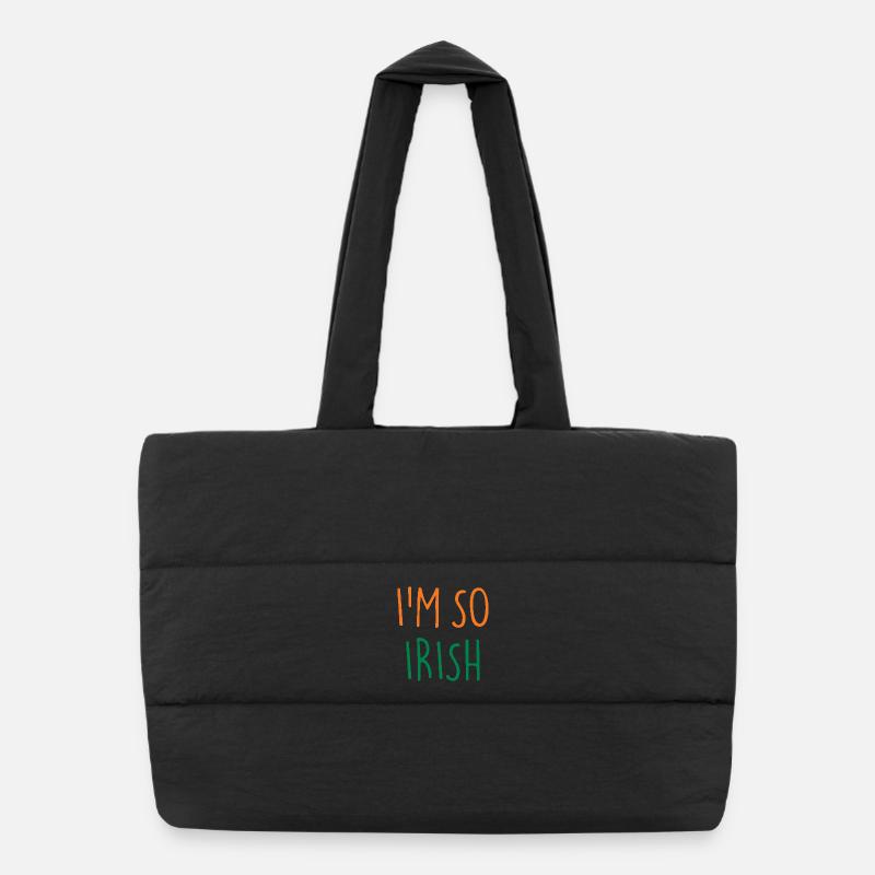 I'M SO IRISH Ireland Irland Puffer Shopping Bag