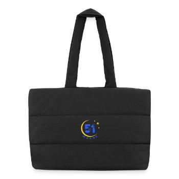 51 - Puffer Shopping Bag - black - Front