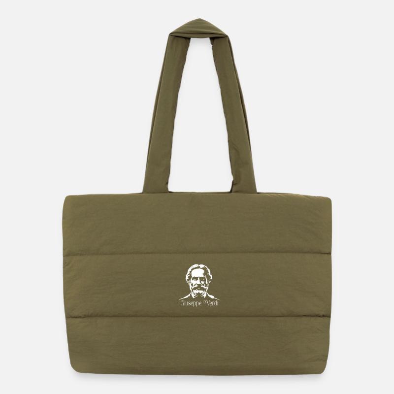 Giuseppe Verdi Komponist Silhouette Kunst Puffer-Einkaufstasche
