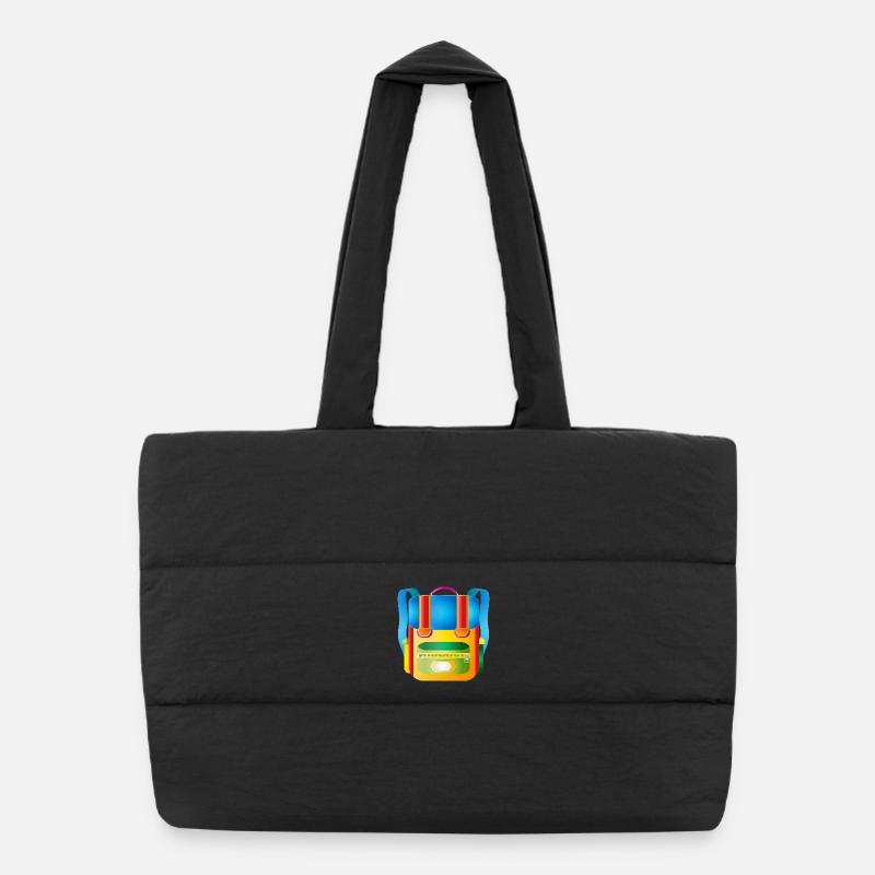 Cartable rétro coloré pour les enfants cool Sac shopping matelassé