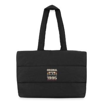 Born in October 1995 | Vintage Gift October 1995 - Puffer Shopping Bag - black - Front
