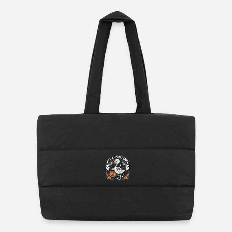 Just a Spooky Goose Puffer Shopping Bag