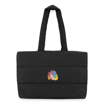 Manga Rainbow Kitsune Mythical Fox Gift - Sac shopping matelassé - noir - Devant