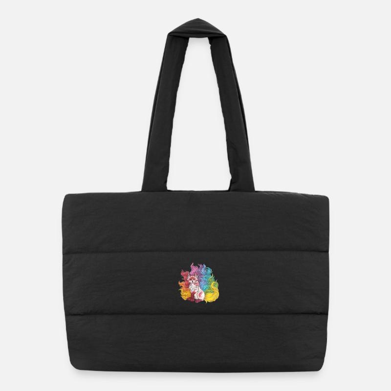 Manga Rainbow Kitsune Mythical Fox Gift Sac shopping matelassé