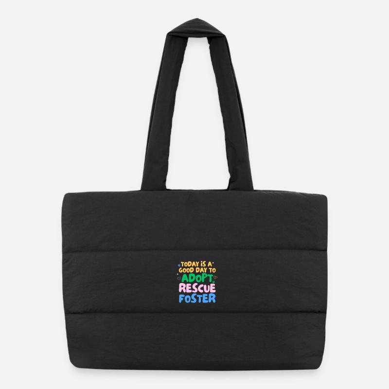 ADOPT DON'T SHOP Puffer Shopping Bag