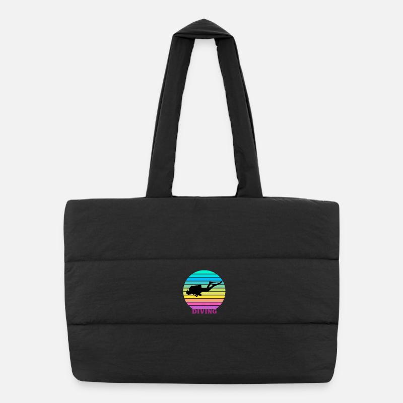 Diving Retro Puffer-Einkaufstasche