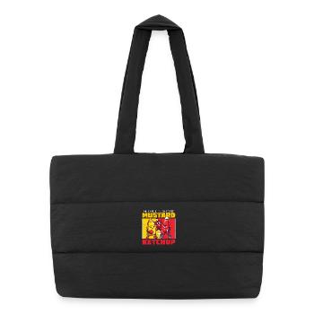 Mustard vs Ketchup Colorful Combat - Puffer Shopping Bag - black - Front