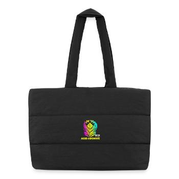 Acid Archive Cyber Sigilism Thermal Y2K Techno - Puffer Shopping Bag - black - Front