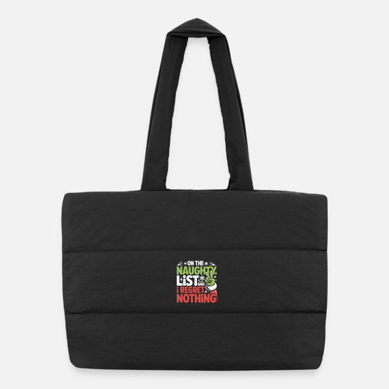 Liste de coquins drôles Regret Rien de Noël Sac shopping matelassé