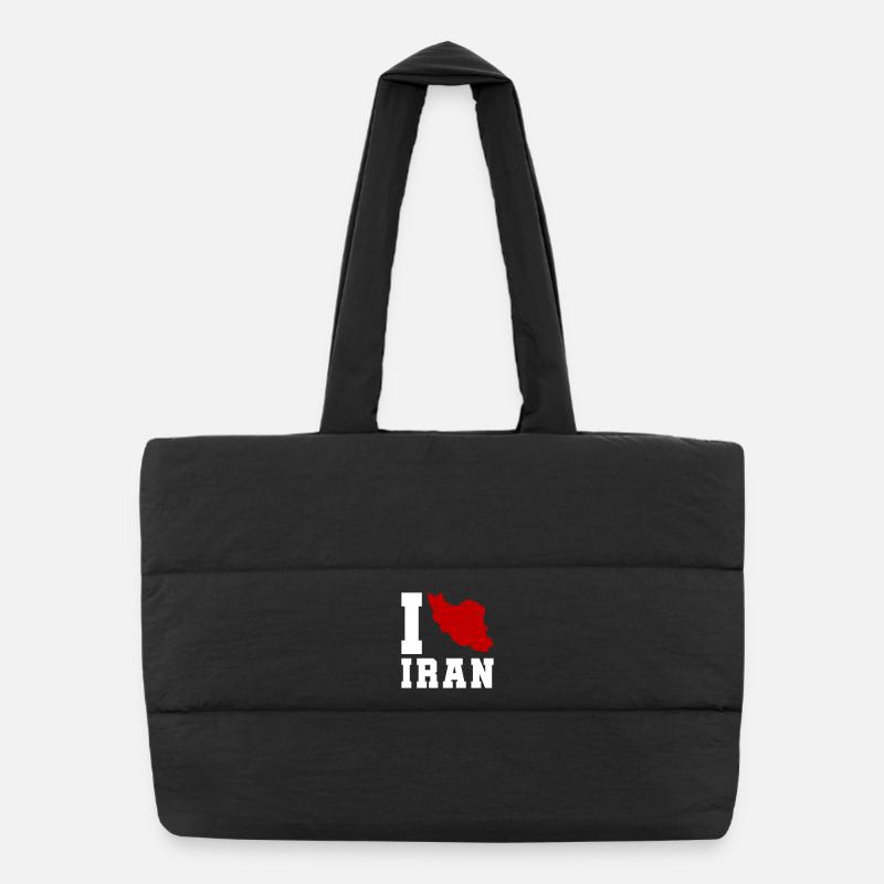 J’aime l’Iran Sac shopping matelassé