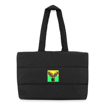 Deer - Puffer Shopping Bag - black - Front