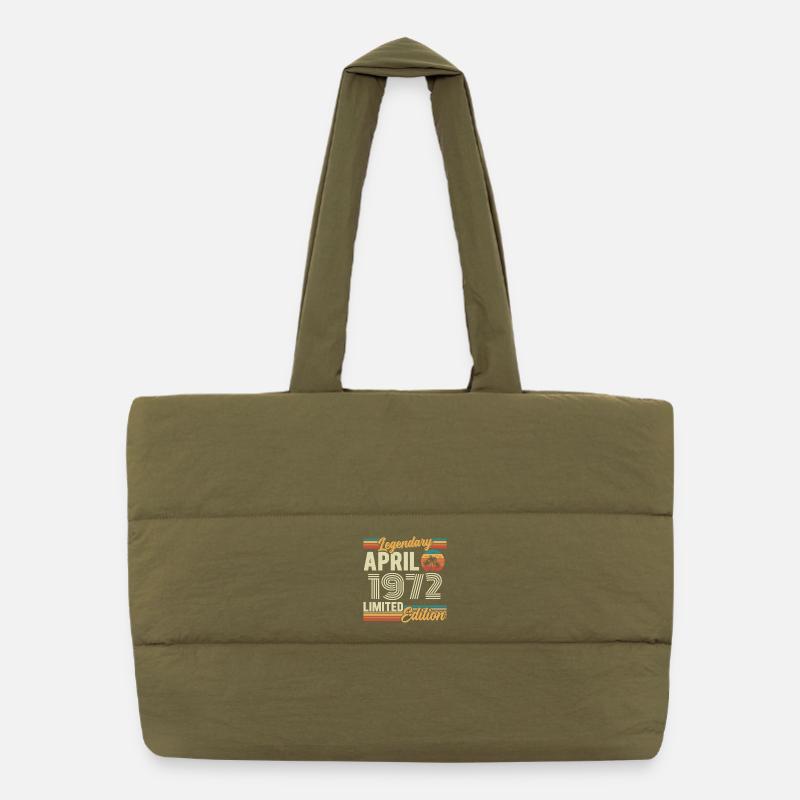 April 1972 54th Anniversary Gift - April 1972 Puffer Shopping Bag