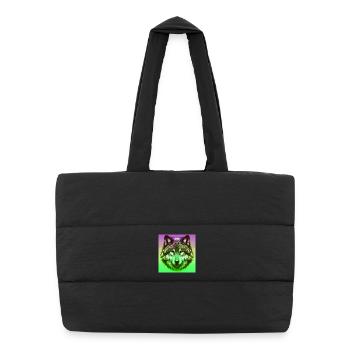 Wolf - Puffer Shopping Bag - black - Front