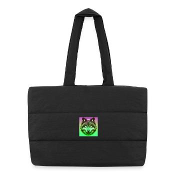 Wolf - Puffer Shopping Bag - black - Front