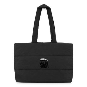 save the panda - Puffer Shopping Bag - black - Front