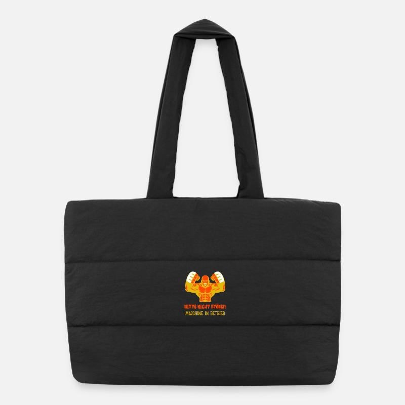 Bitte nicht stören, Maschine in Betrieb - Puffer-Einkaufstasche - Schwarz