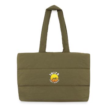 MEMBRES DU PARTI IBIZA - Sac shopping matelassé - safari green - Devant