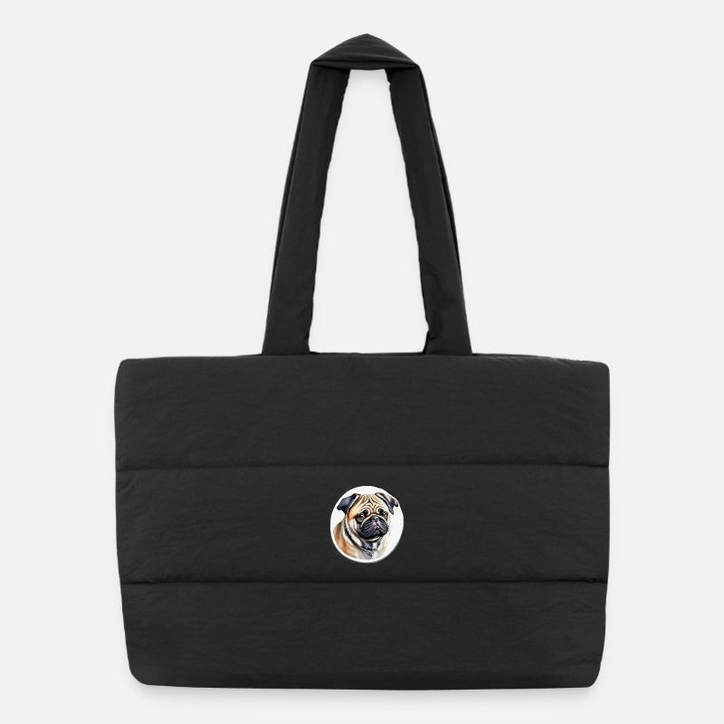 Carlin - Sac shopping matelassé - noir