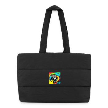 Perroquet Pop Art - Sac shopping matelassé - noir - Devant