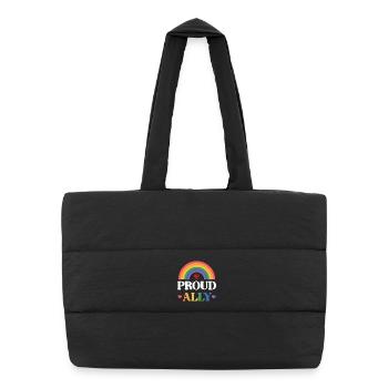 LGBTQ Pride Month - Proud Ally - Puffer Shopping Bag - black - Front