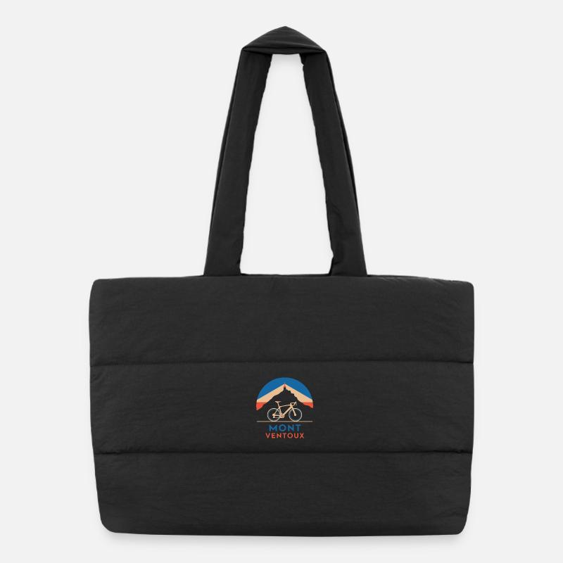 Le Mont Ventoux à vélo - Sac shopping matelassé - noir