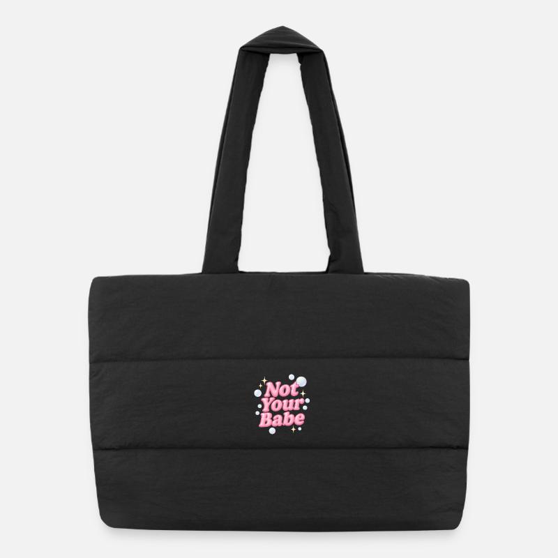 Not Your Babe / Design Y2K Sac shopping matelassé