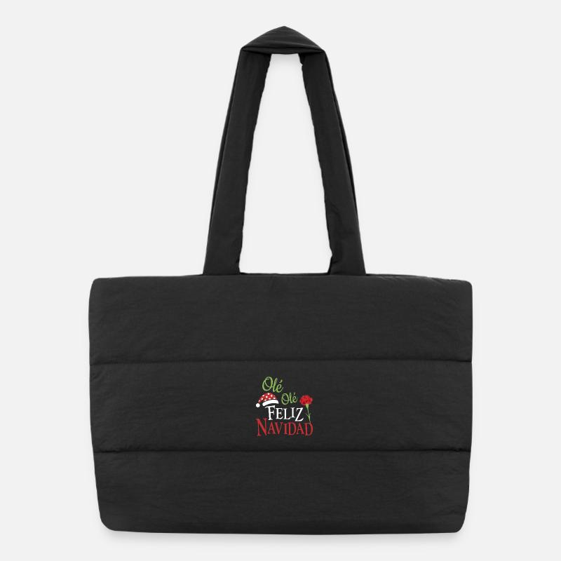 Ole Ole Merry Christmas Puffer Shopping Bag
