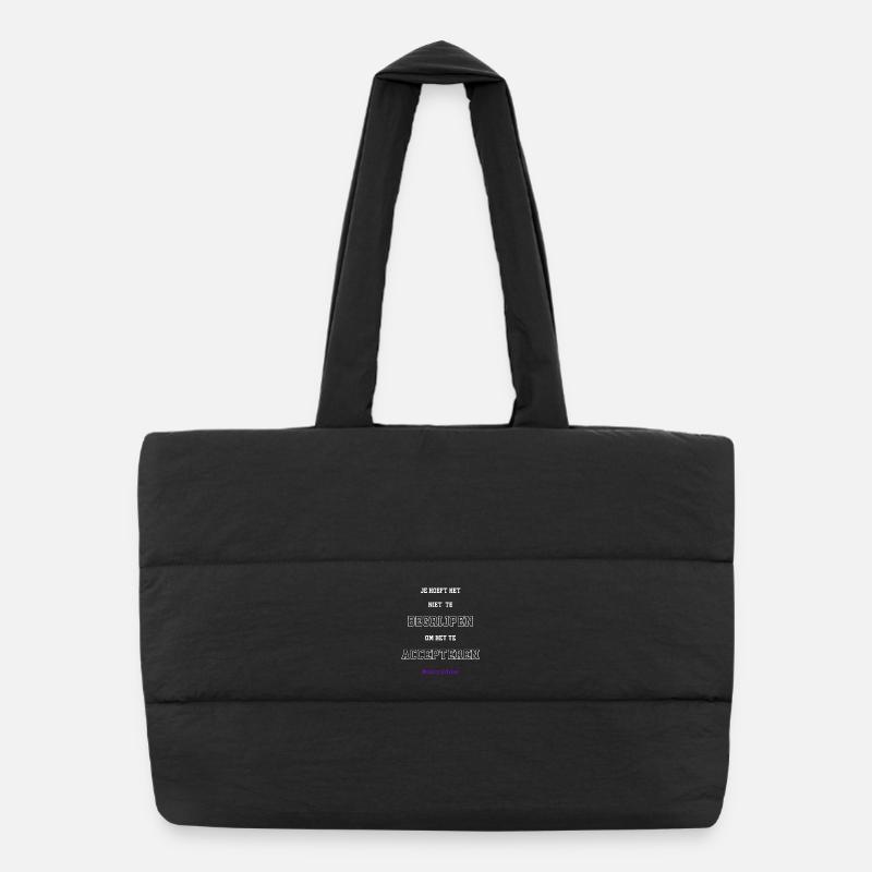 Sarcoidosis acceptance - Puffer Shopping Bag - black