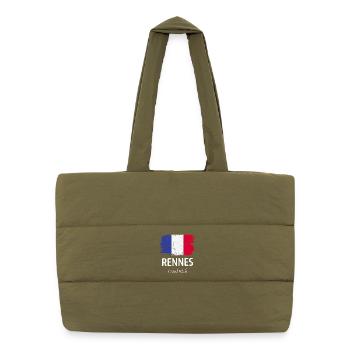 Rennes - Puffer Shopping Bag - safari green - Front