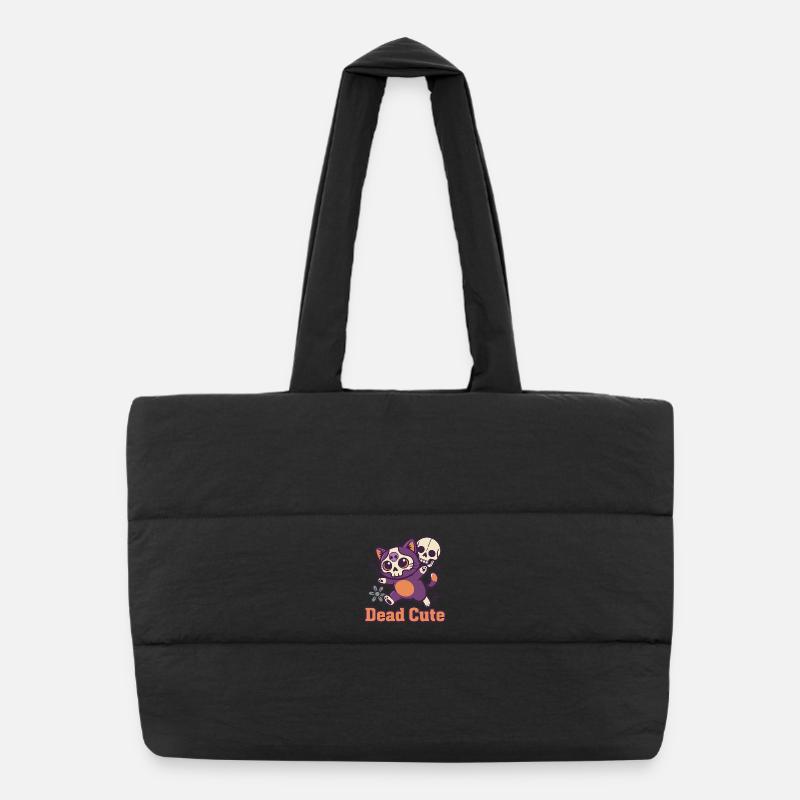 Squelette de chat mort mignon Sac shopping matelassé