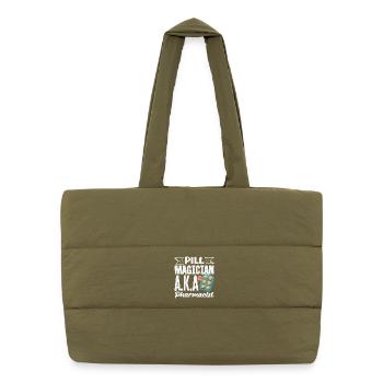 Pharmacien Technicien Pharmaceutique - Sac shopping matelassé - safari green - Devant