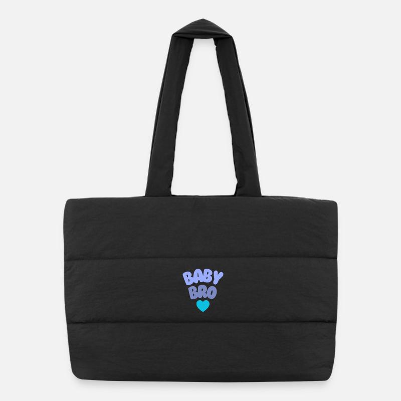 Baby Bro Love - Puffer-Einkaufstasche - Schwarz