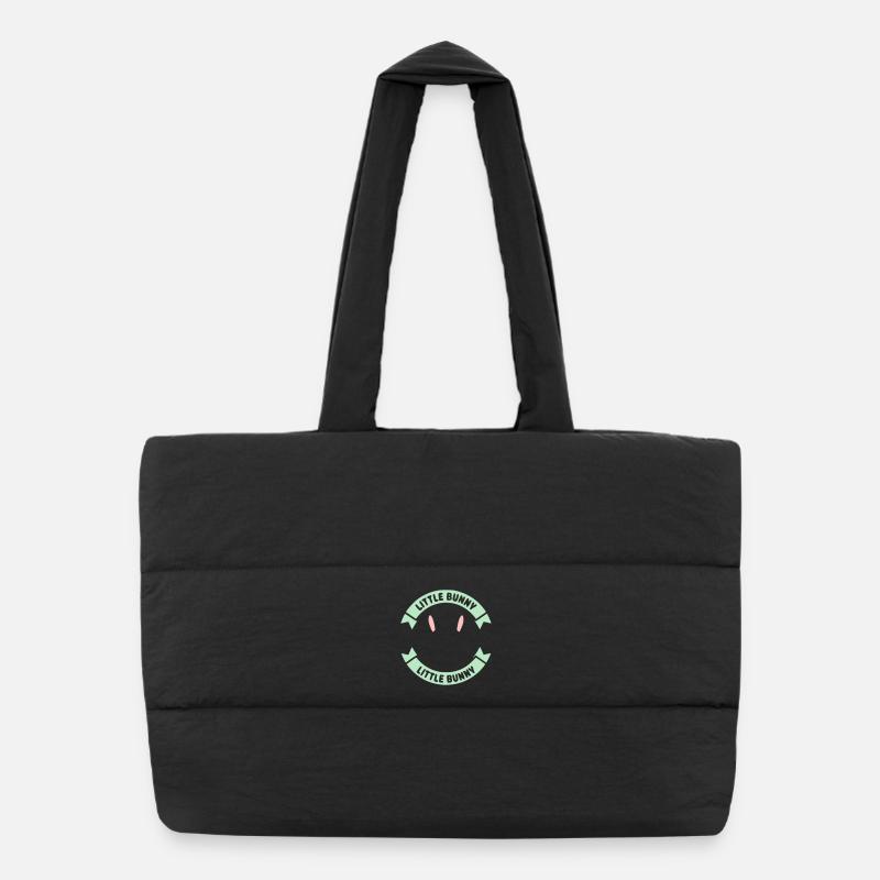 Badge du logo du petit lapin Mignon Sac shopping matelassé