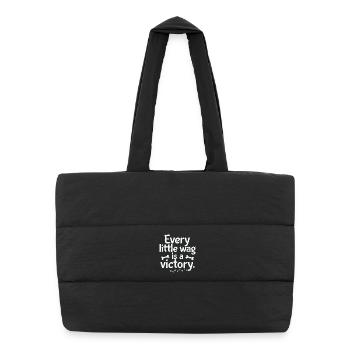 Every Wag Is a Tiny Victory - Puffer Shopping Bag - black - Front