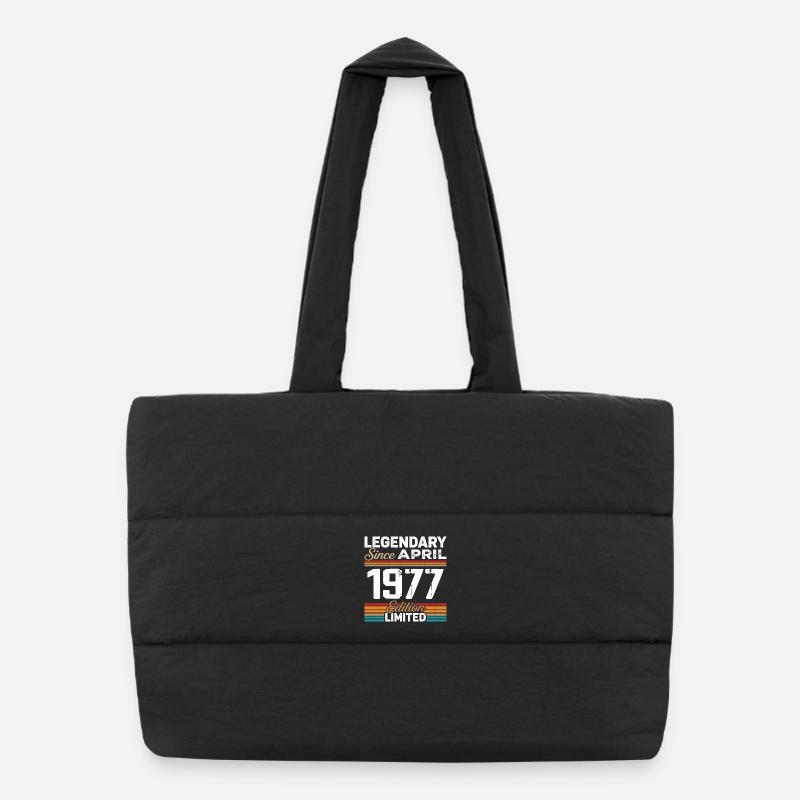 Cadeau Anniversaire Avril 1977 Rétro Avril 1977 Sac shopping matelassé