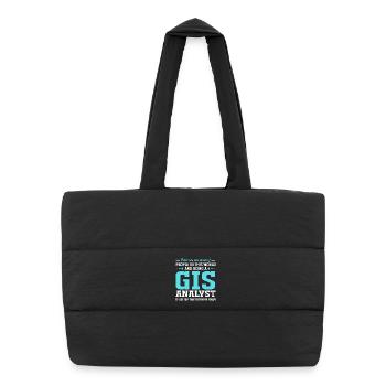GIS Analyst Cartography Geography Geography - Puffer Shopping Bag - black - Front
