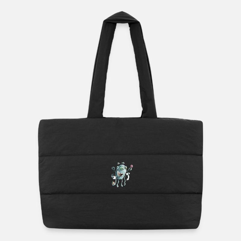 Funny monster of the deep sea Puffer Shopping Bag