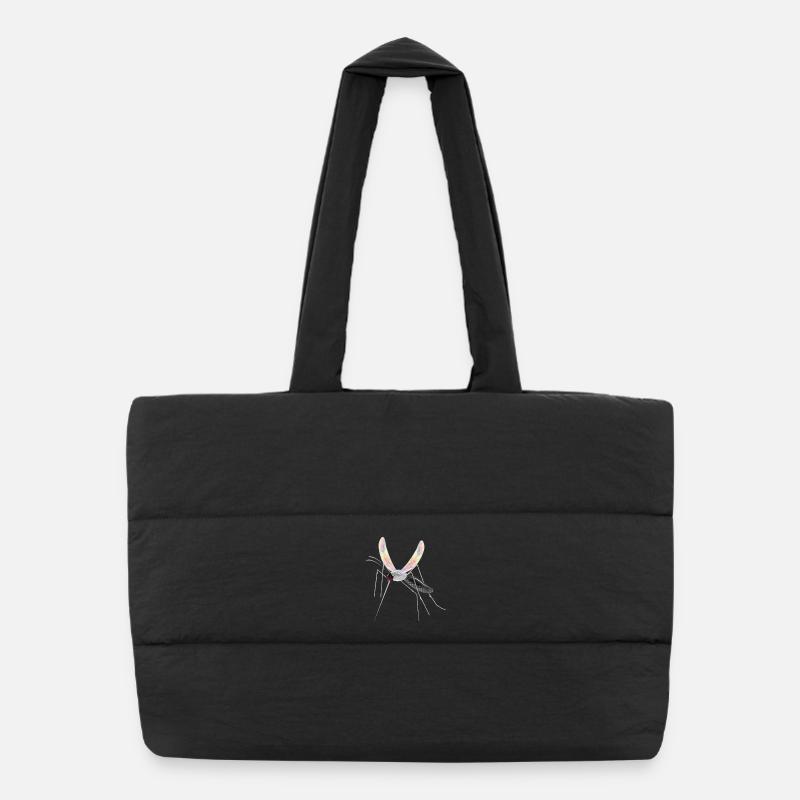 dessin irisé d'un moustique moustique Sac shopping matelassé