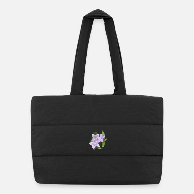 FLEUR DE BALLON VIOLET Sac shopping matelassé