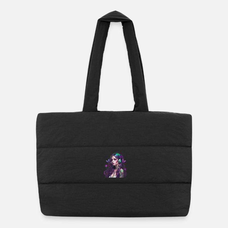 La Fée des Bois - Sac shopping matelassé - noir