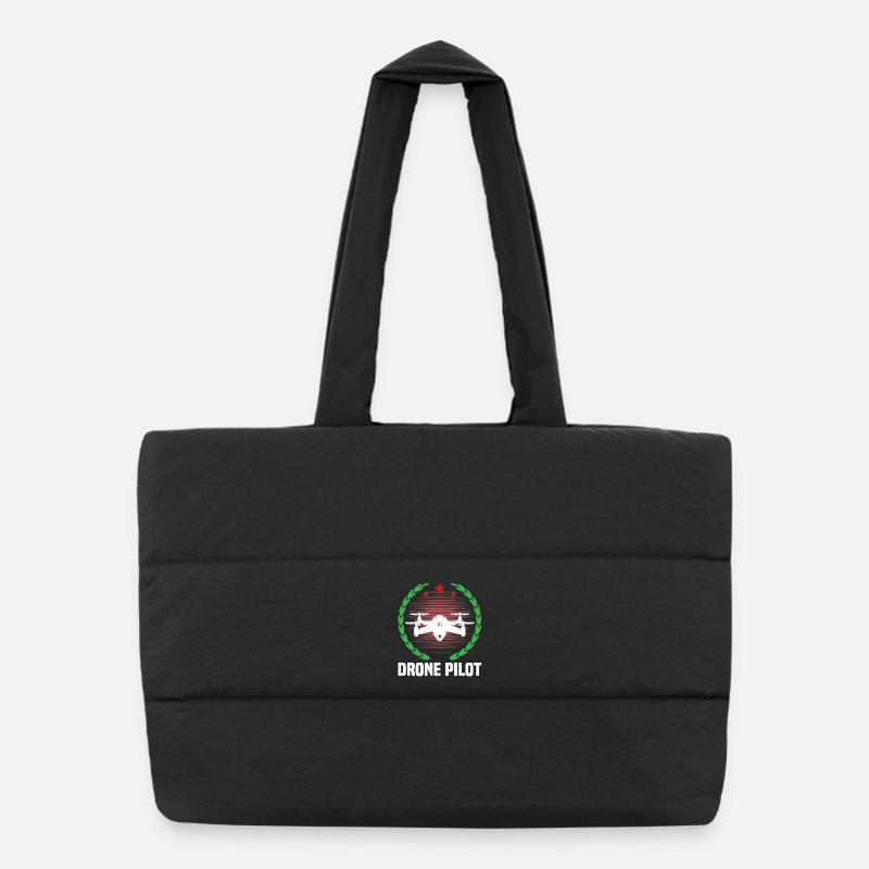 Drone Pilot Puffer Shopping Bag