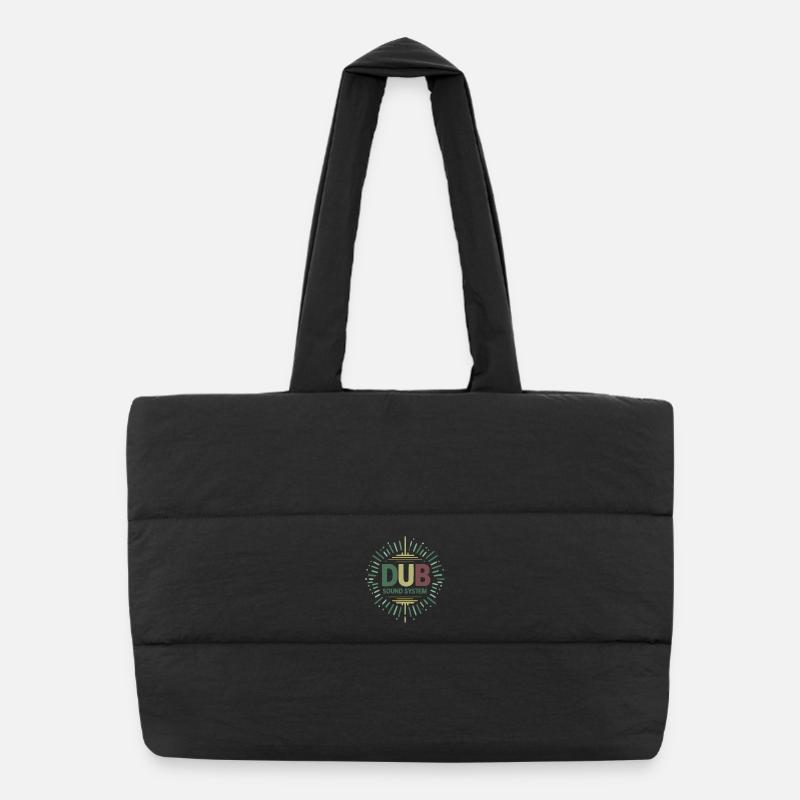 dub sound system design - Sac shopping matelassé - noir