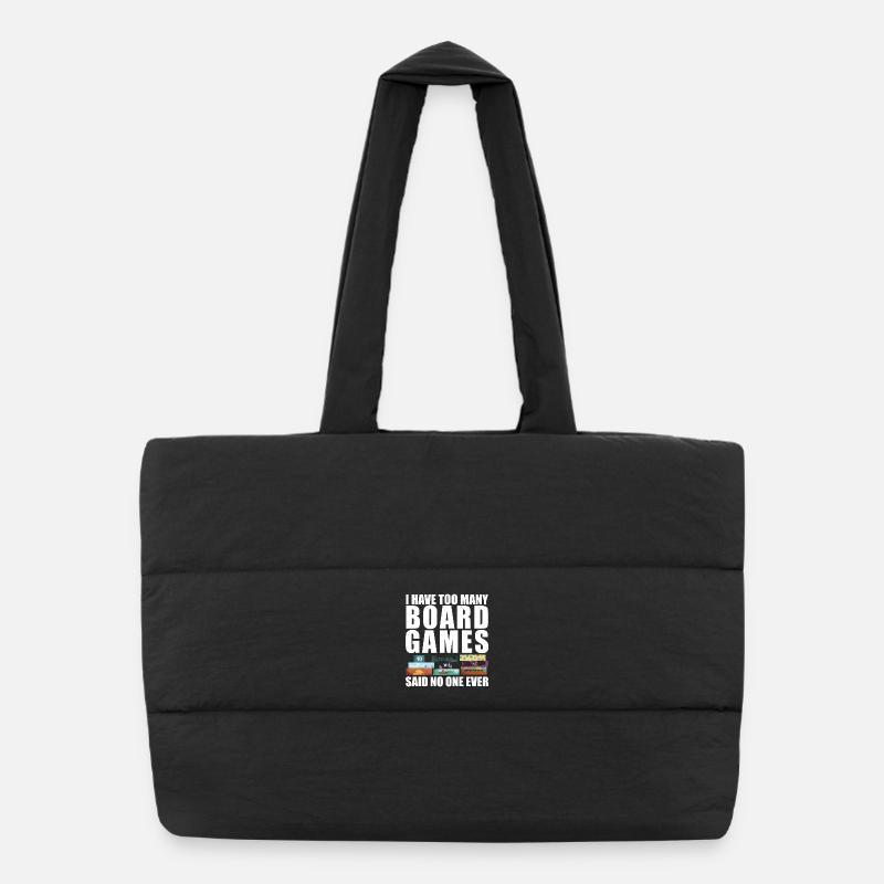 Trop de jeux de société dicton drôle Sac shopping matelassé